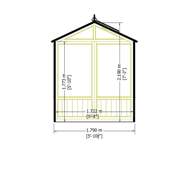 Loxley 6' x 8' Haringey Greenhouse | Sheds.co.uk