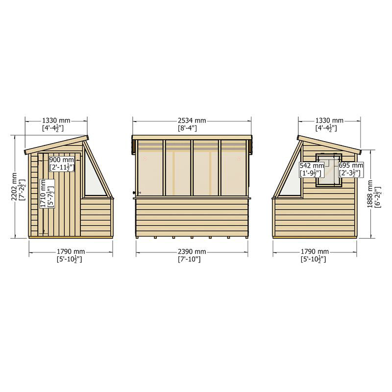 Loxley 6' x 8' Shiplap Potting Shed | Sheds.co.uk