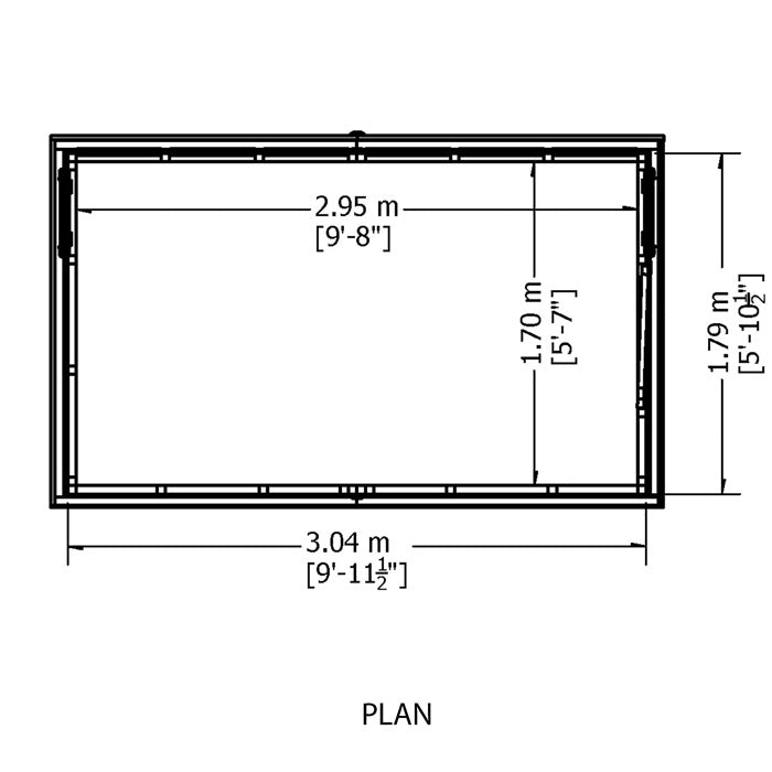Loxley 6' x 10' Shiplap Sun Pent Shed | Sheds.co.uk
