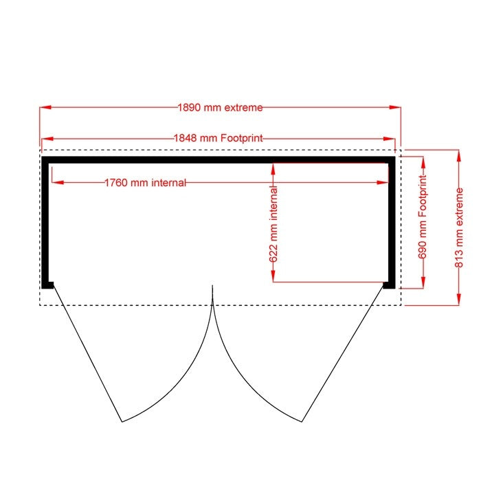Loxley 6' x 2' Shiplap Pent Bike Shed | Sheds.co.uk