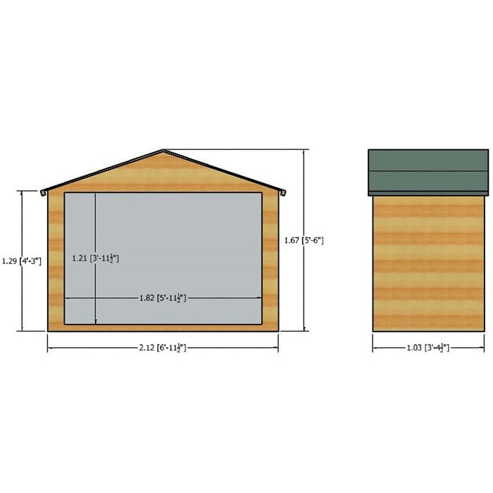Loxley 6' x 3' Shiplap Apex Bike Shed - With Floor