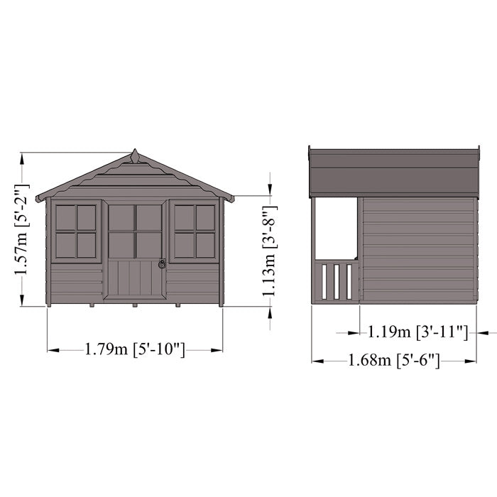 Loxley 6' x 4' Butterscotch Playhouse | Sheds.co.uk