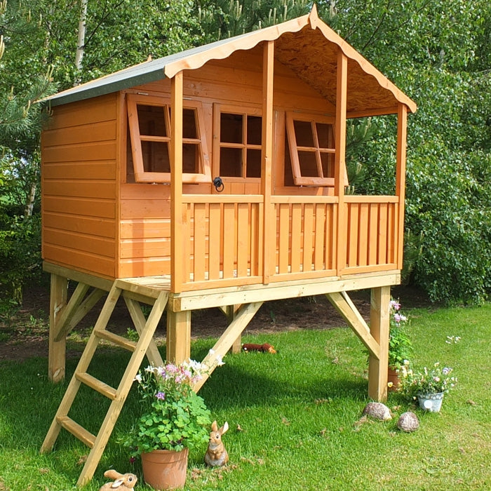 Loxley 6' x 4' Caramel Tower Playhouse | Sheds.co.uk