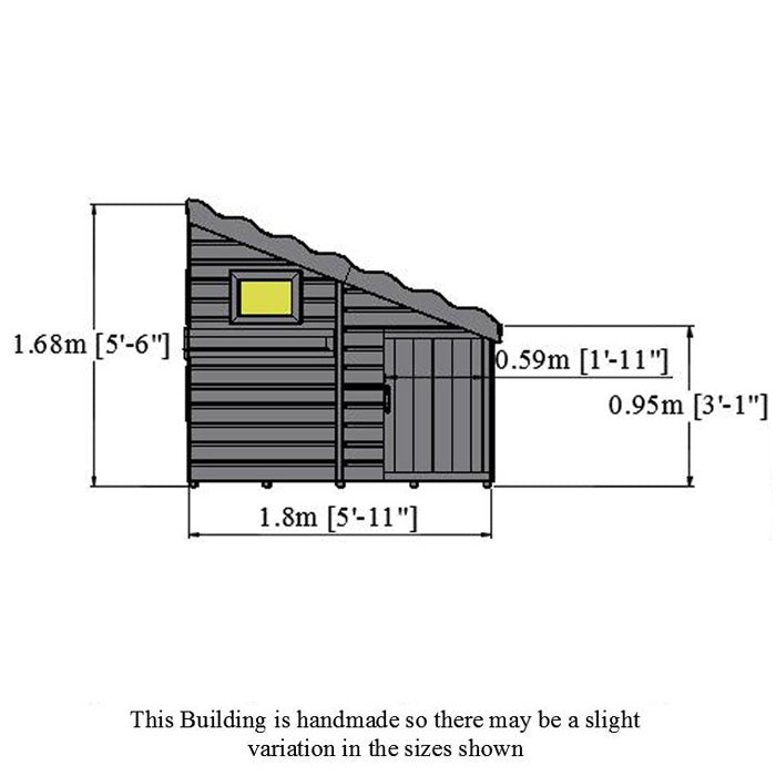 Loxley 6' x 4' Custard Playhouse | Sheds.co.uk