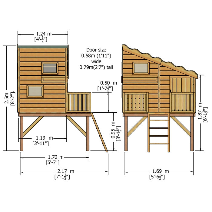 Loxley 6' x 4' Custard Tower Playhouse
