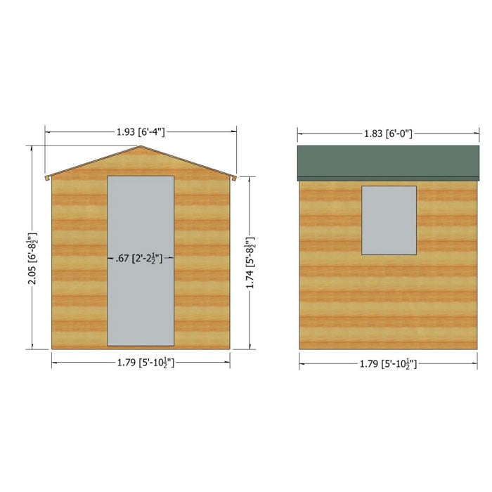 Loxley 6' x 6' Shiplap Apex Shed