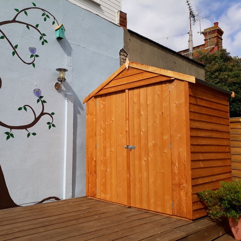Loxley 6' x 4' Windowless Double Door Overlap Apex Shed | Sheds.co.uk