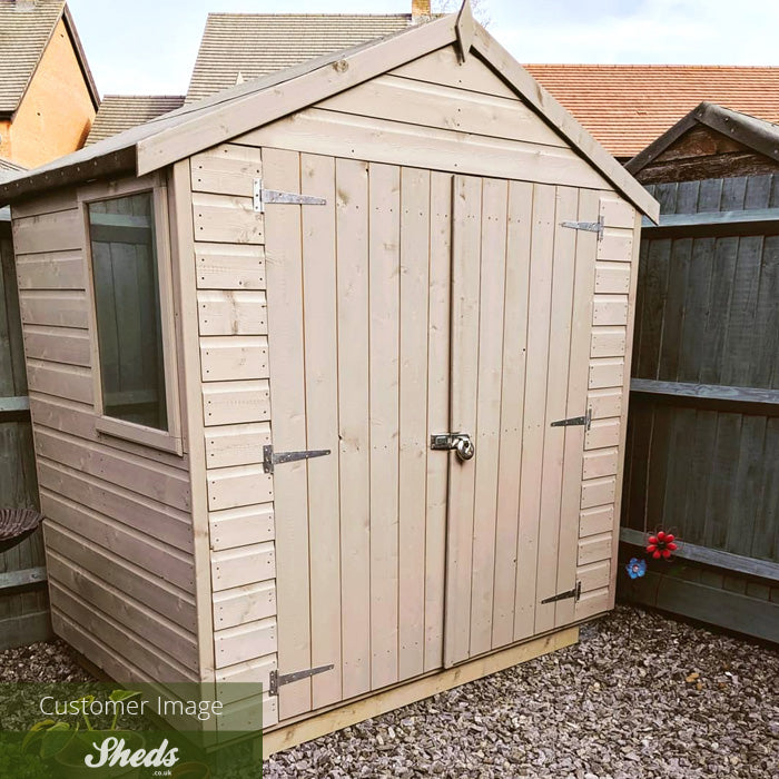 Loxley 6' x 4' Double Door Shiplap Apex Shed | Sheds.co.uk