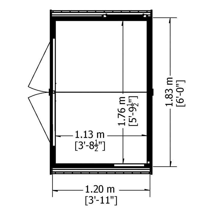 Loxley 6' x 4' Double Door Shiplap Apex Shed | Sheds.co.uk