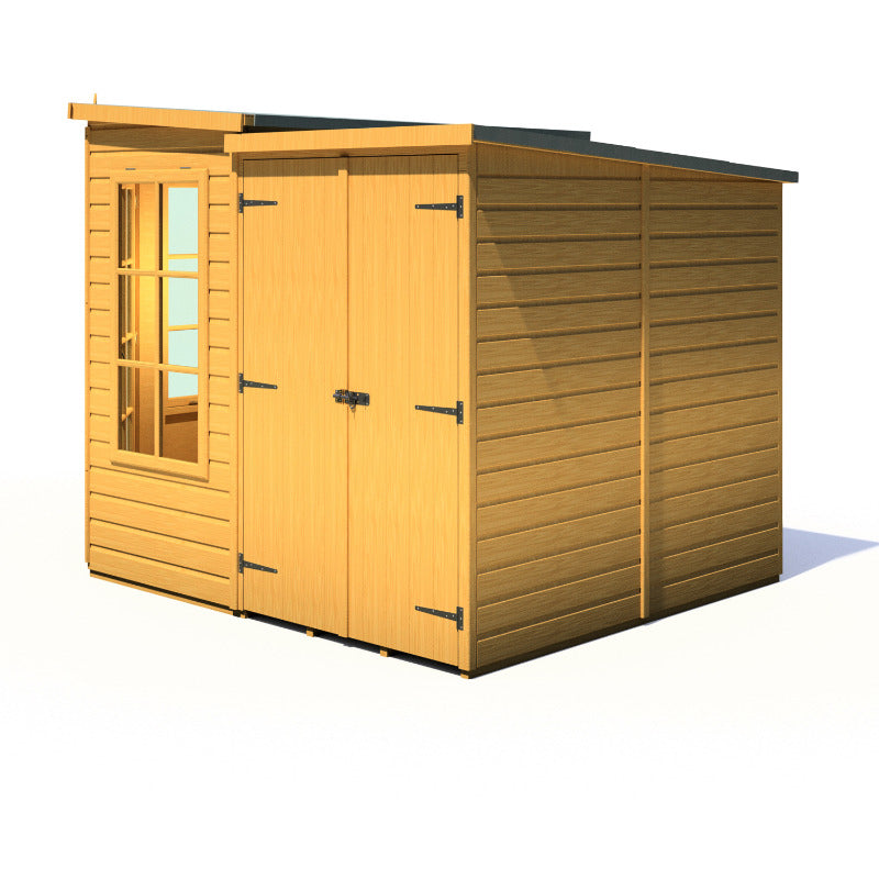 Loxley 7' x 11' Oxhill Corner Summer House With Side Shed | Sheds.co.uk