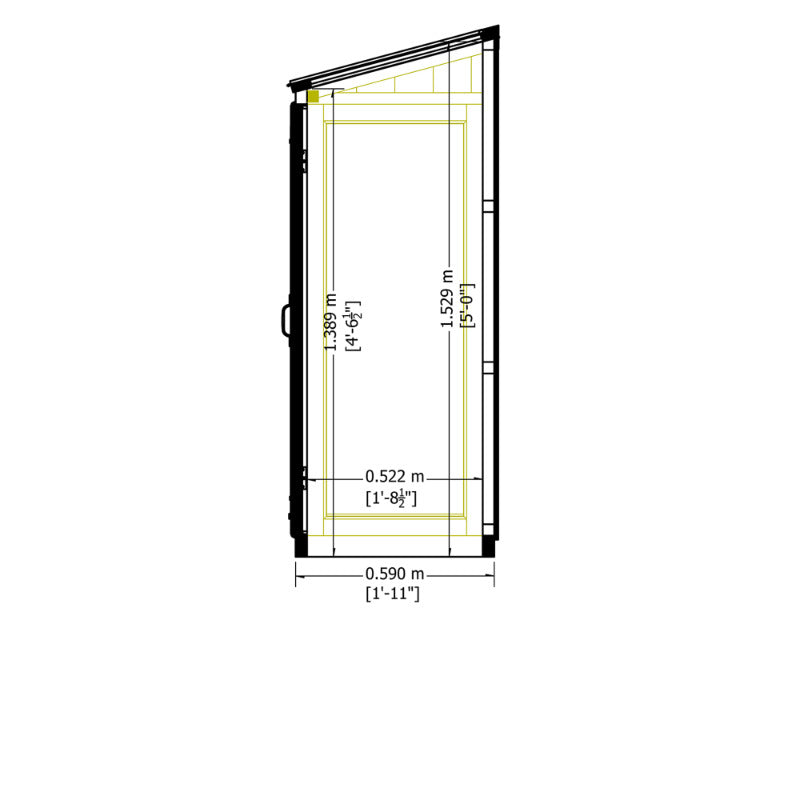 Loxley 7' x 2' Hounslow Greenhouse | Sheds.co.uk