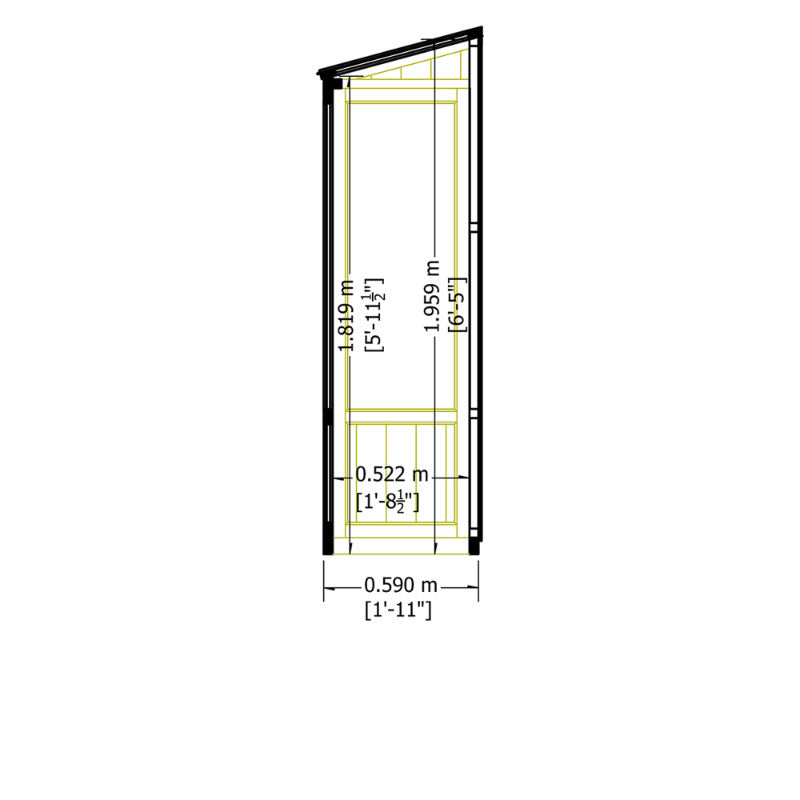Loxley 7' x 2' Waltham Greenhouse | Sheds.co.uk