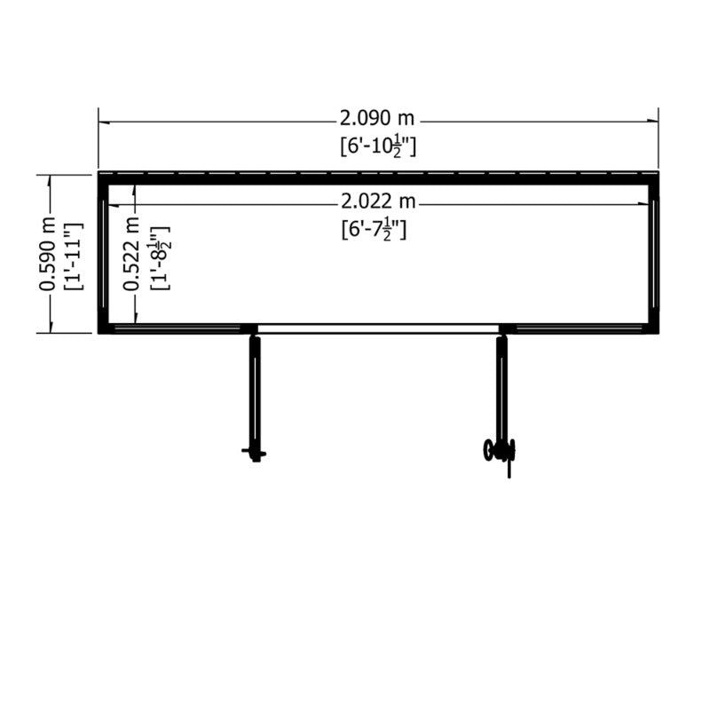 Loxley 7' x 2' Waltham Greenhouse | Sheds.co.uk