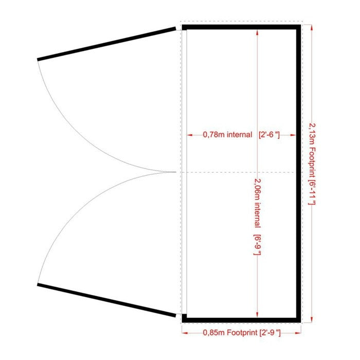 Loxley 7' x 3' Overlap Apex Bike Shed | Sheds.co.uk