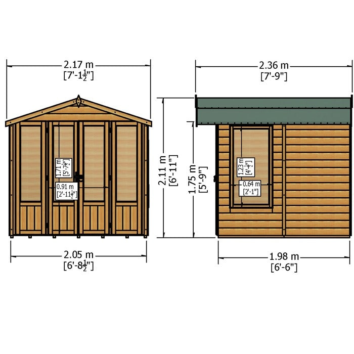 Loxley 7' x 7' Alvechurch Summer House