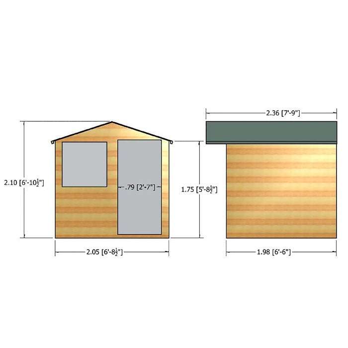 Loxley 7' x 7' Shiplap Apex Shed | Sheds.co.uk