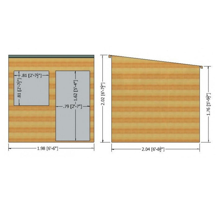 Loxley 7' x 7' Shiplap Pent Shed | Sheds.co.uk