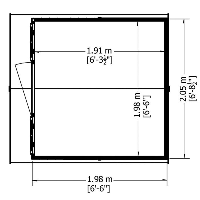 Loxley 7' x 7' Traditional Shiplap Apex Shed | Sheds.co.uk