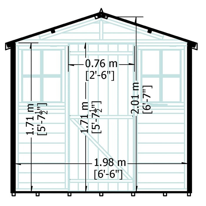 Loxley 7' x 7' Traditional Shiplap Apex Shed | Sheds.co.uk