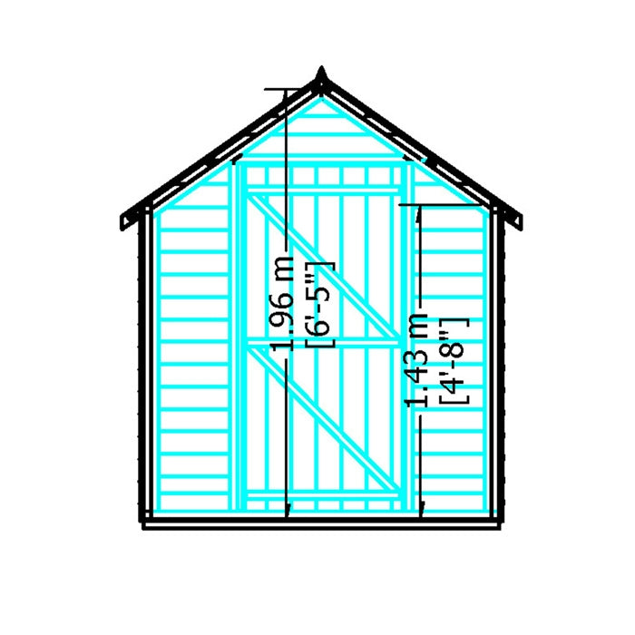 Loxley 5' x 7' Windowless Overlap Apex Shed | Sheds.co.uk