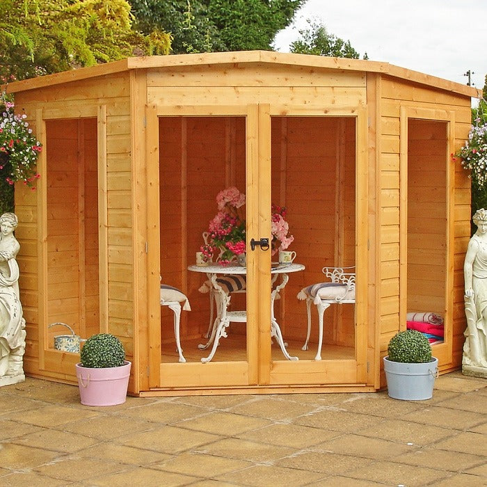 Loxley 8' x 8' Rowan Corner Summer House | Sheds.co.uk