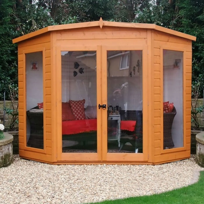 Loxley 8' x 8' Rowan Corner Summer House | Sheds.co.uk