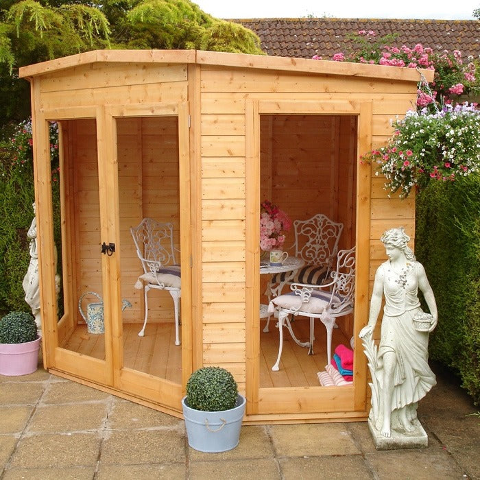 Loxley 8' x 8' Rowan Corner Summer House | Sheds.co.uk