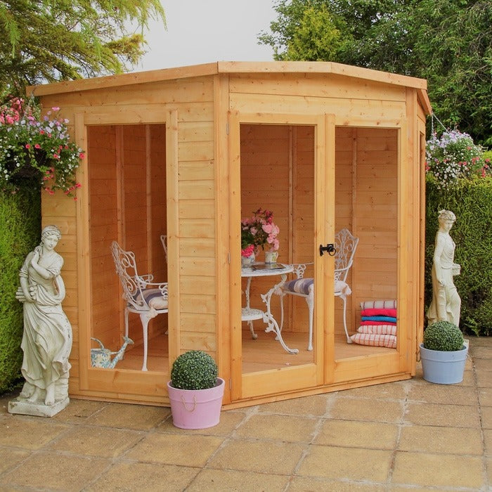 Loxley 8' x 8' Rowan Corner Summer House | Sheds.co.uk