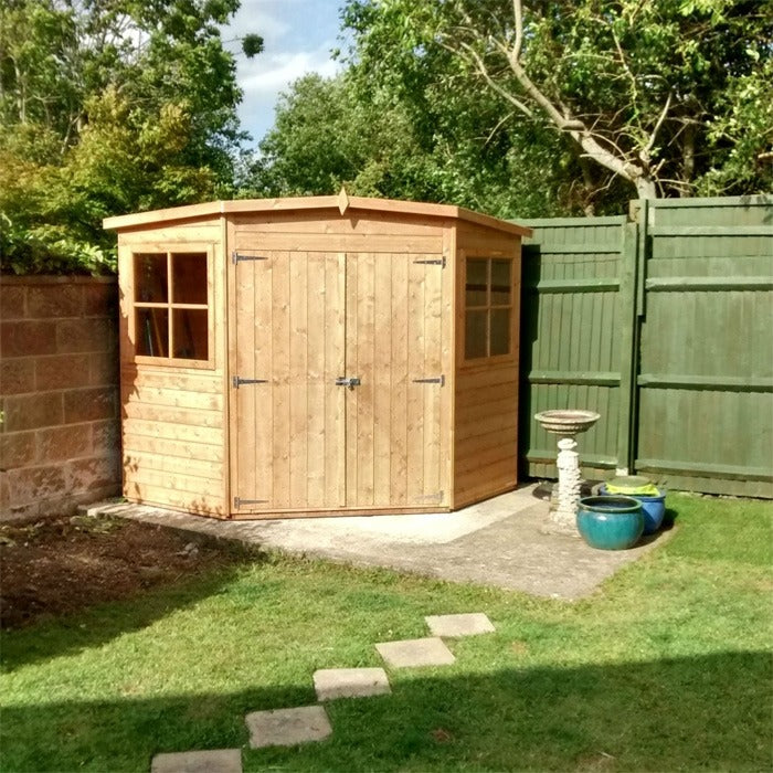 Loxley 7' x 7' Shiplap Corner Shed | Sheds.co.uk