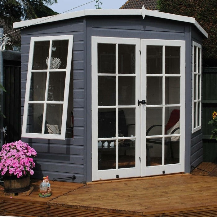 Loxley 7' x 7' Oxhill Corner Summer House | Sheds.co.uk