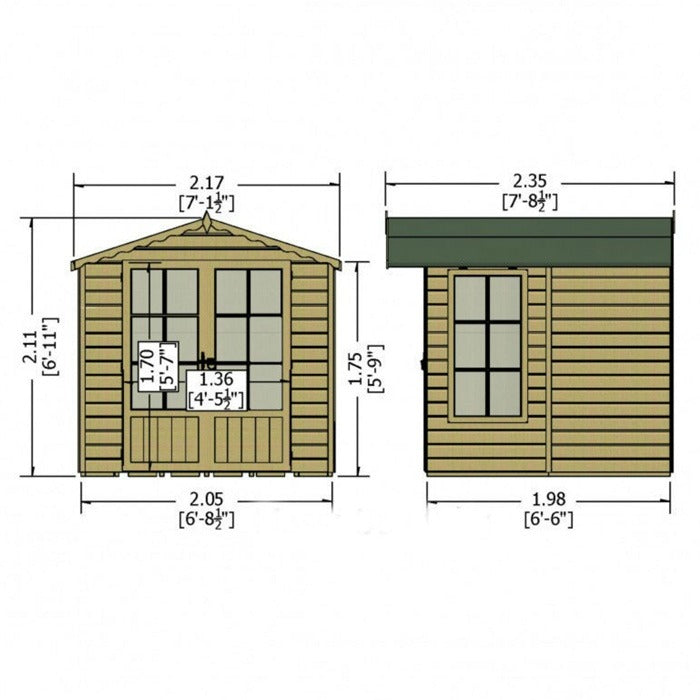 Loxley 7' x 7' Kingswood Summer House