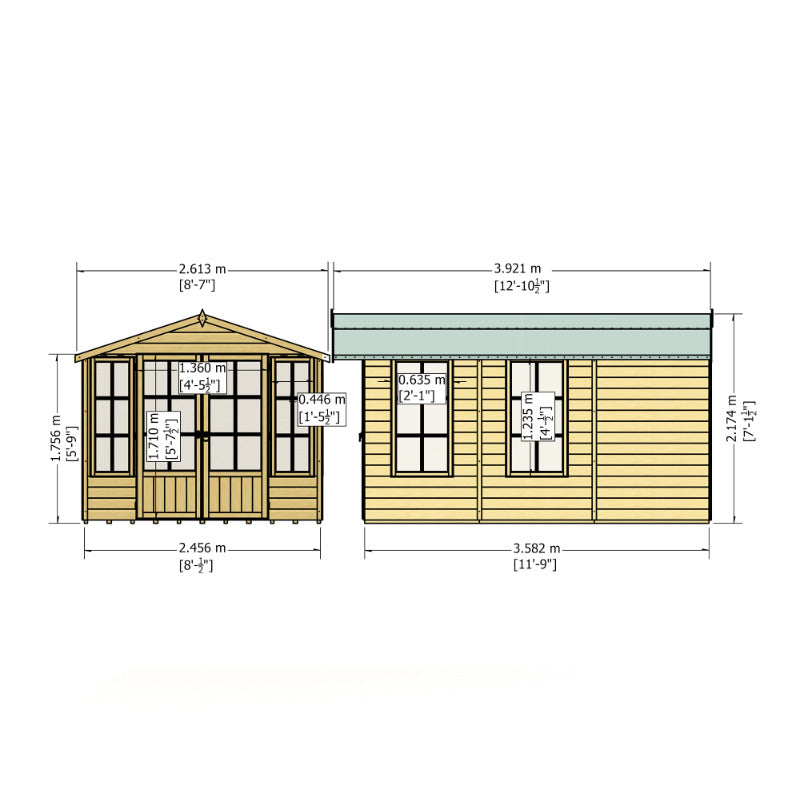 Loxley 8' x 12' Ashwater Summer House