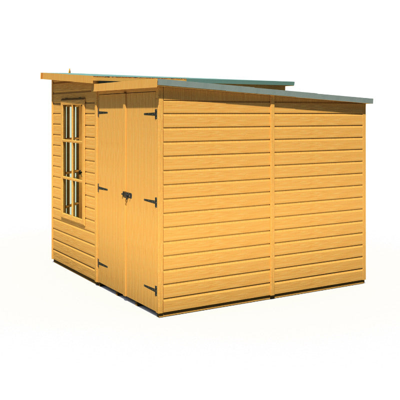 Loxley 8' x 12' Oxhill Corner Summer House With Side Shed | Sheds.co.uk