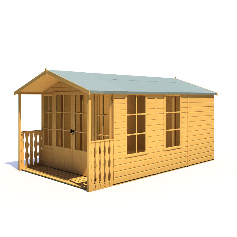 Loxley 8' x 14' Ashwater Summer House With Veranda | Sheds.co.uk