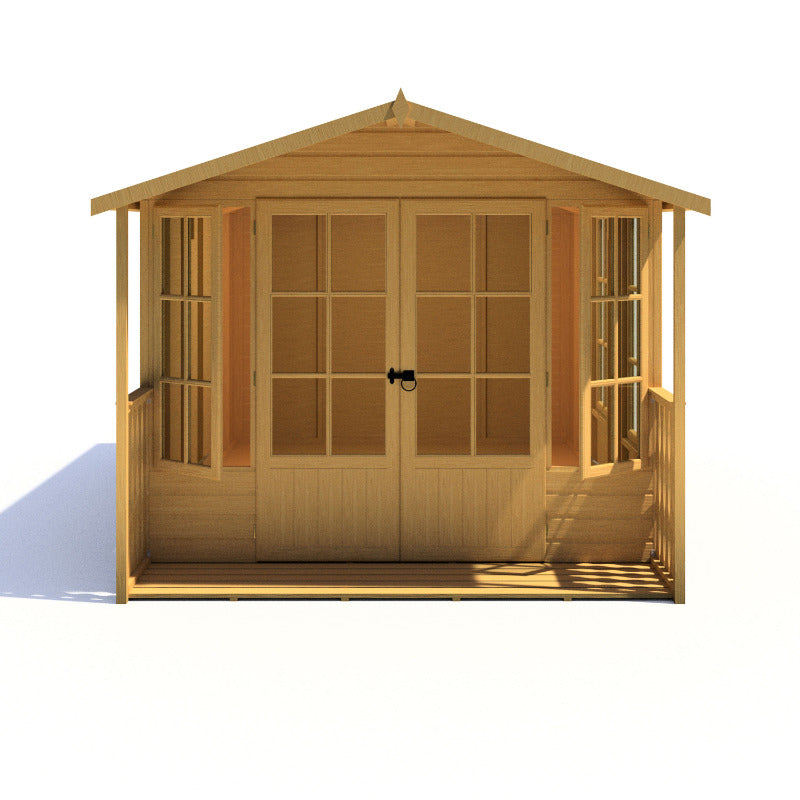Loxley 8' x 14' Ashwater Summer House With Veranda | Sheds.co.uk