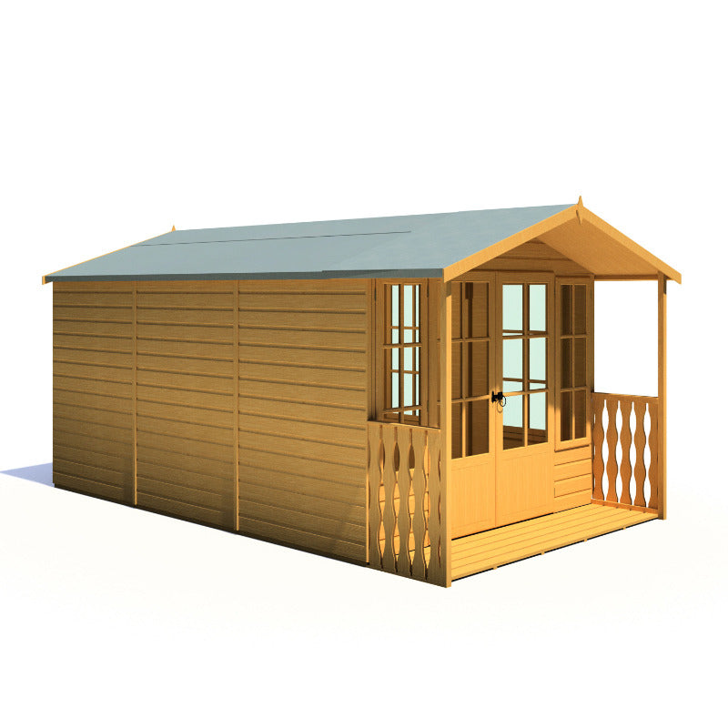 Loxley 8' x 14' Ashwater Summer House With Veranda | Sheds.co.uk