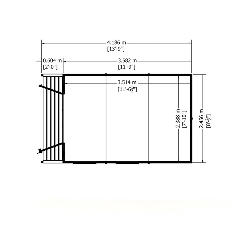 Loxley 8' x 14' Ashwater Summer House With Veranda | Sheds.co.uk