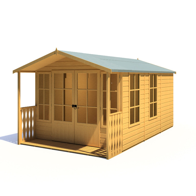 Loxley 8' x 14' Ashwater Summer House With Veranda | Sheds.co.uk