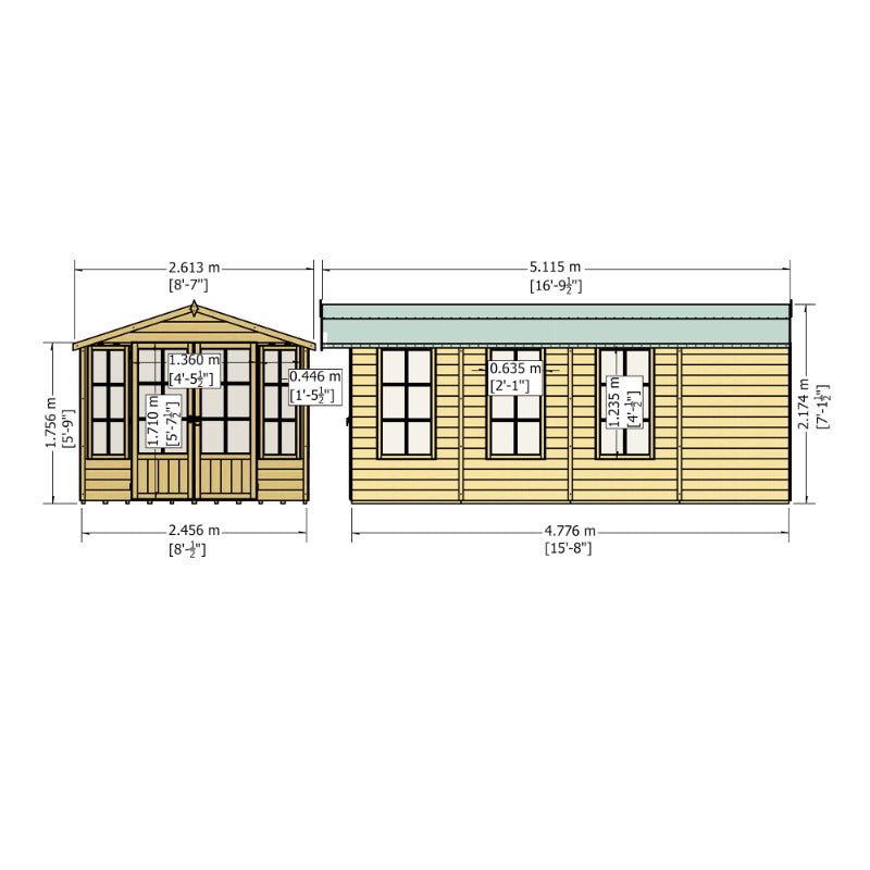 Loxley 8' x 16' Ashwater Summer House
