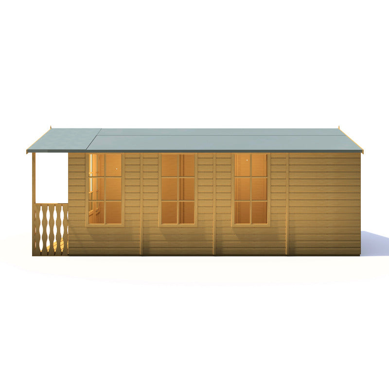 Loxley 8' x 18' Ashwater Summer House With Veranda | Sheds.co.uk