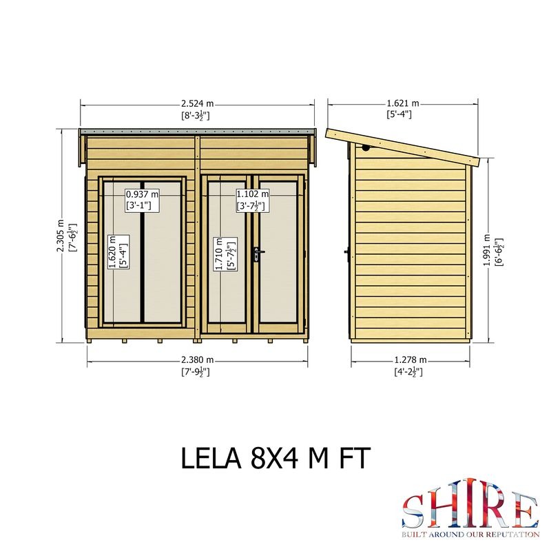 Loxley 8' x 4' Stanton Summer House | Sheds.co.uk