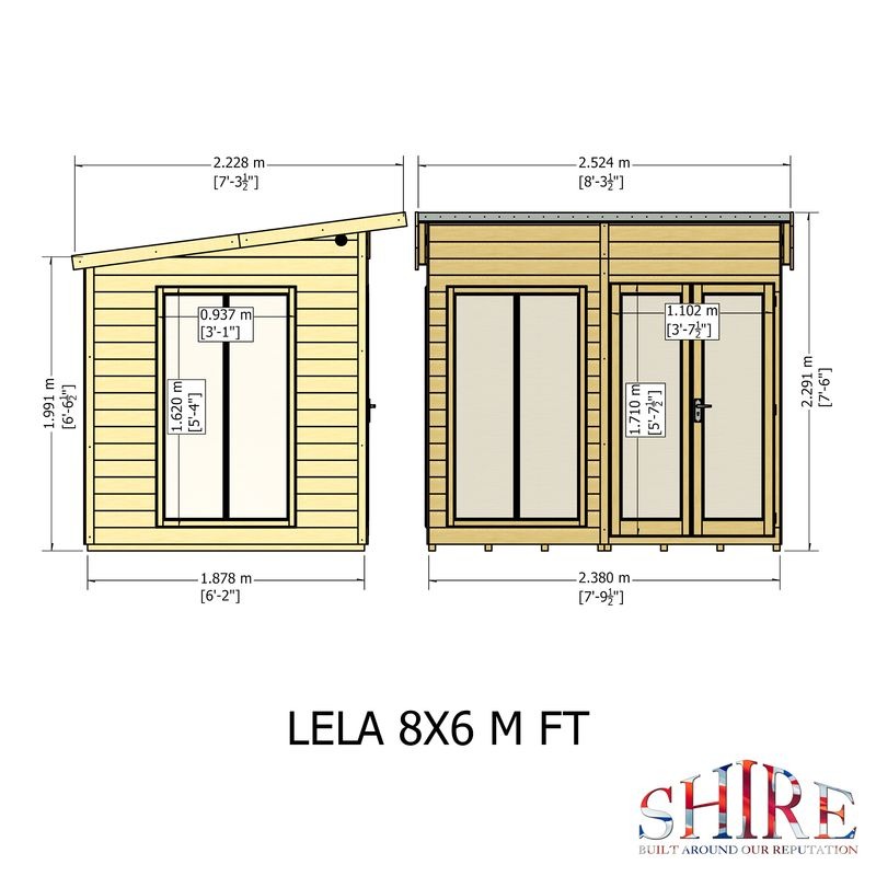 Loxley 8' x 6' Stanton Summer House | Sheds.co.uk