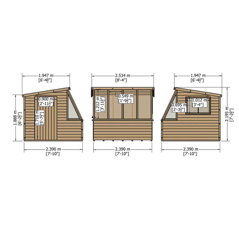 Loxley 8' x 8' Shiplap Potting Shed | Sheds.co.uk