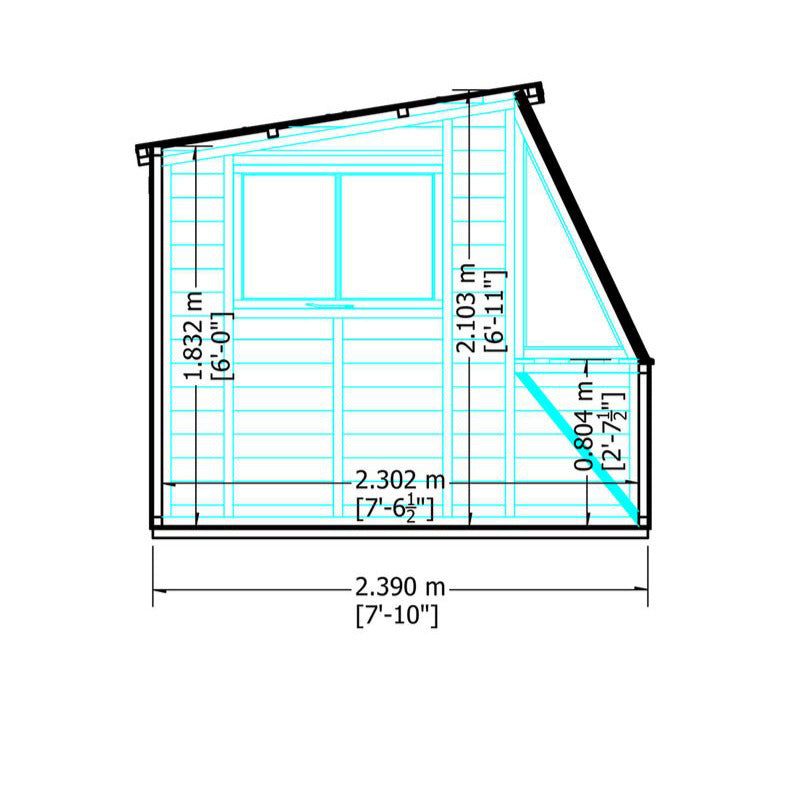 Loxley 8' x 8' Shiplap Potting Shed | Sheds.co.uk