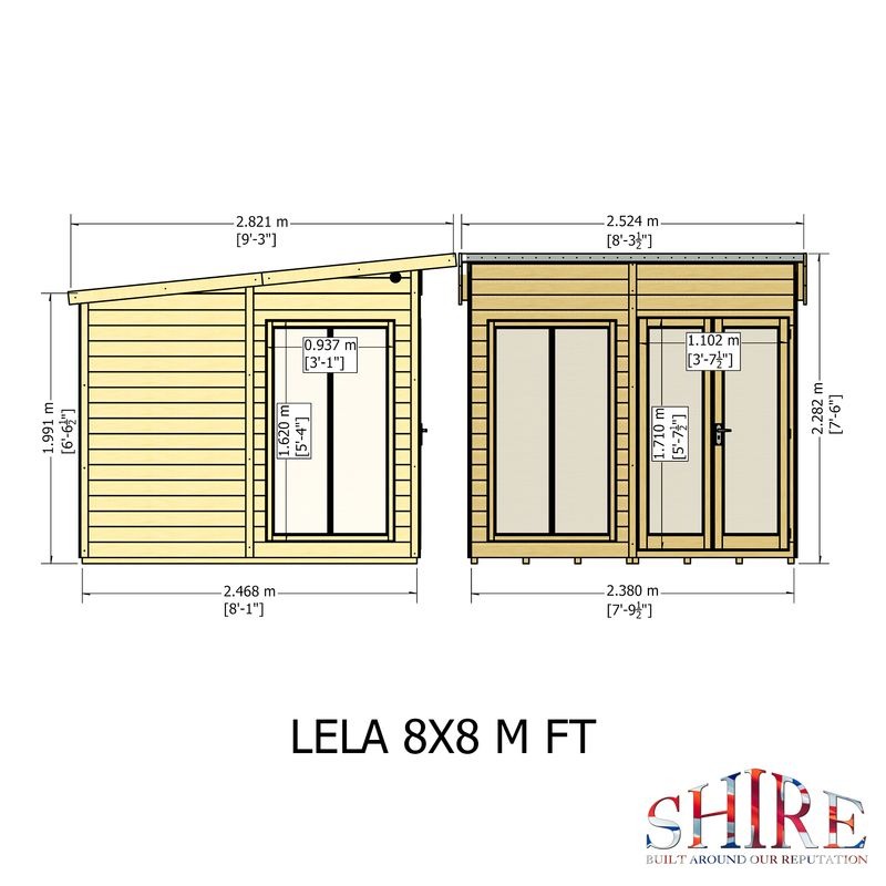 Loxley 8' x 8' Stanton Summer House | Sheds.co.uk