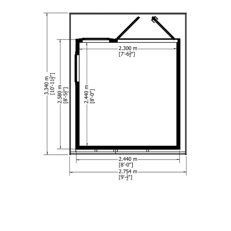 Loxley 8' x 8' Wembley Insulated Garden Room | Sheds.co.uk