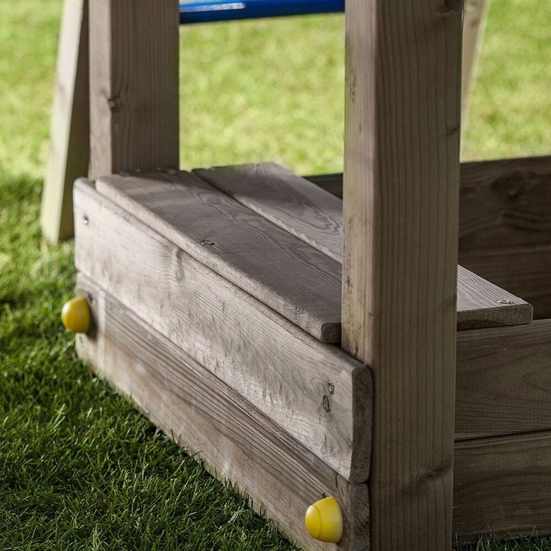 Loxley 9' x 6' Climbing Frame Rock Wall With Swing & Slide | Sheds.co.uk