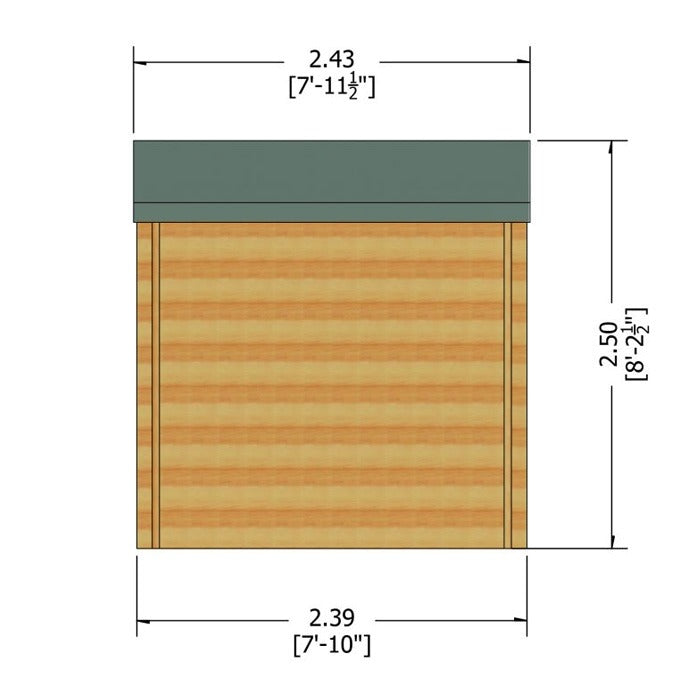 Loxley 2.4m x 2.4m Bexley Log Cabin - 19mm | Sheds.co.uk