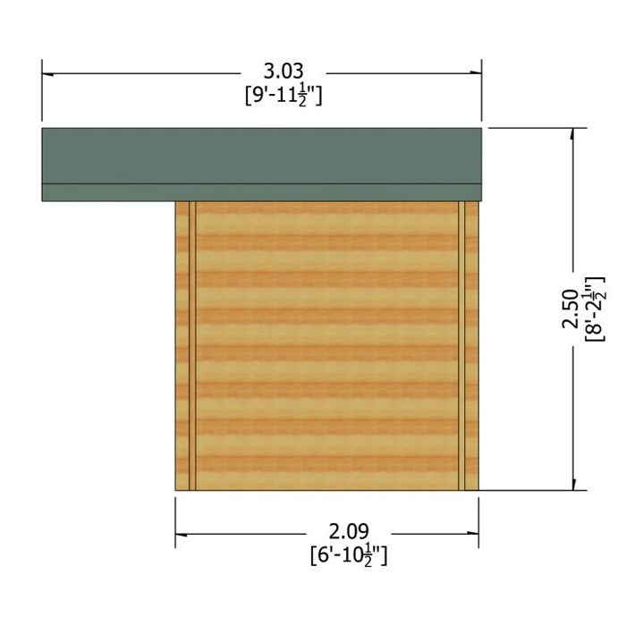 Loxley 2.1m x 2.1m Coulsdon Log Cabin - 19mm | Sheds.co.uk