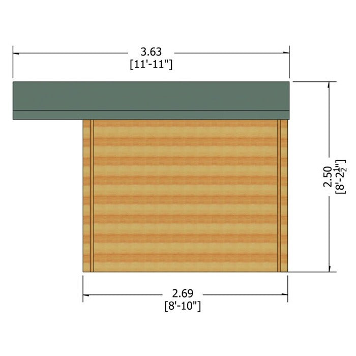 Loxley 2.7m x 2.7m Coulsdon Log Cabin - 19mm | Sheds.co.uk